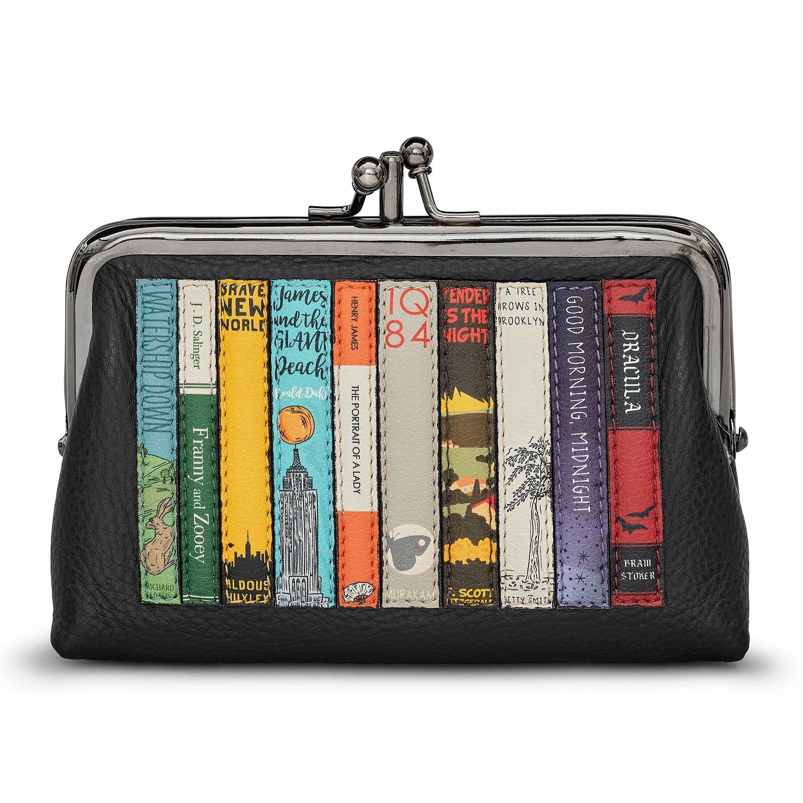 Гаманець Yoshi Classic Bookworm Шкіряний потрійний Чорний, фото №2