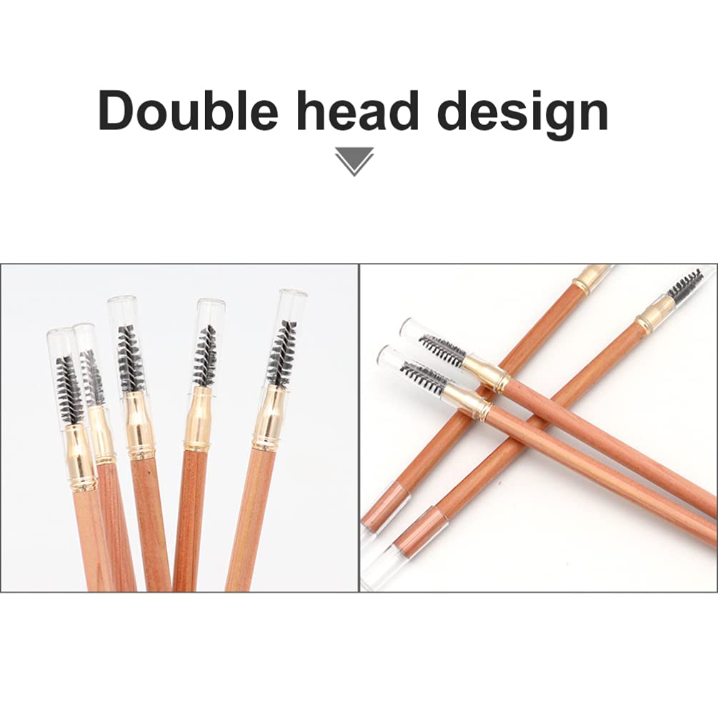 Олівець для брів Lurrose Двосторонній Дерев'яний Коричневий, фото №4