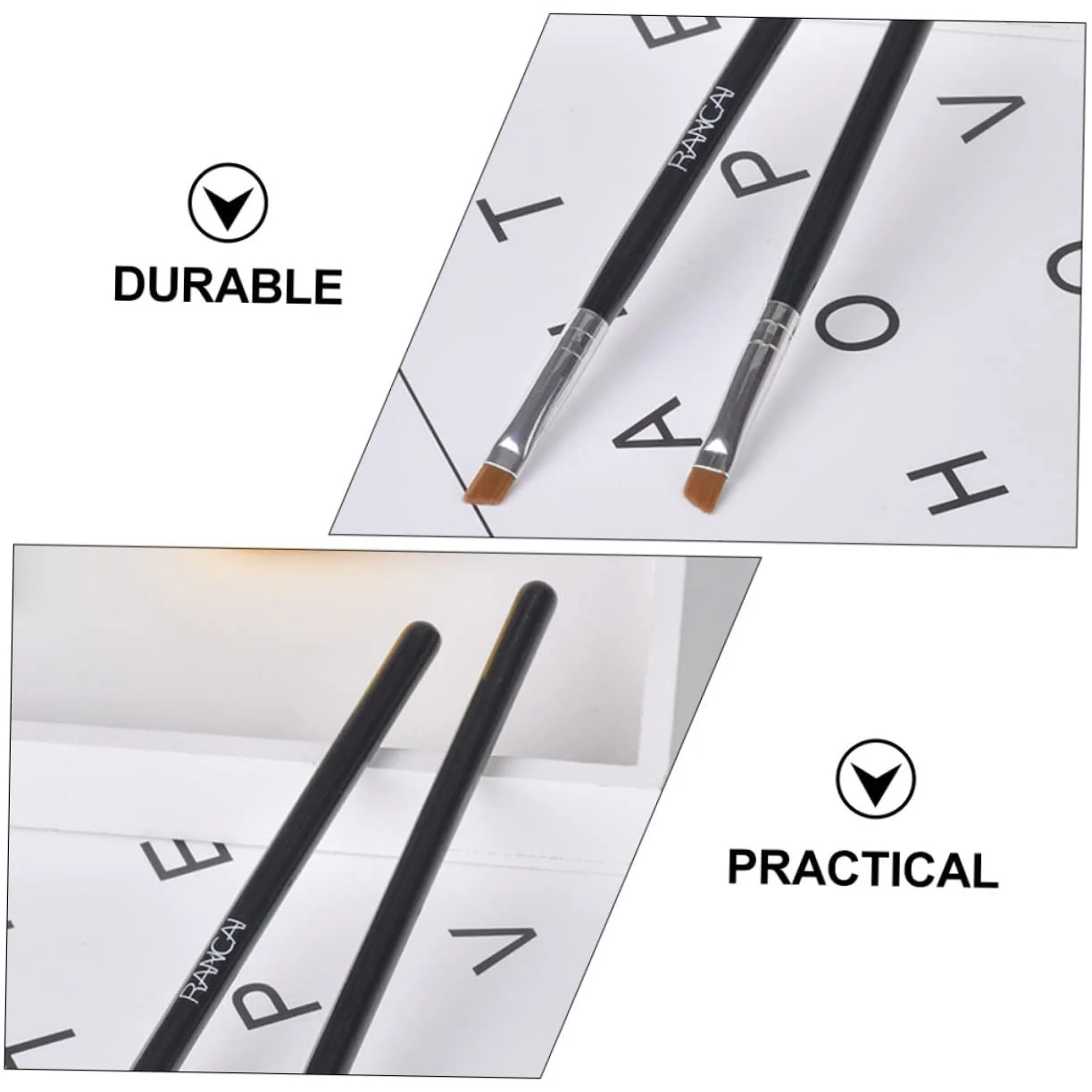 Пензлі для підводки MAGICLULU Багатоцільовий з дерев'яною ручкою, фото №5