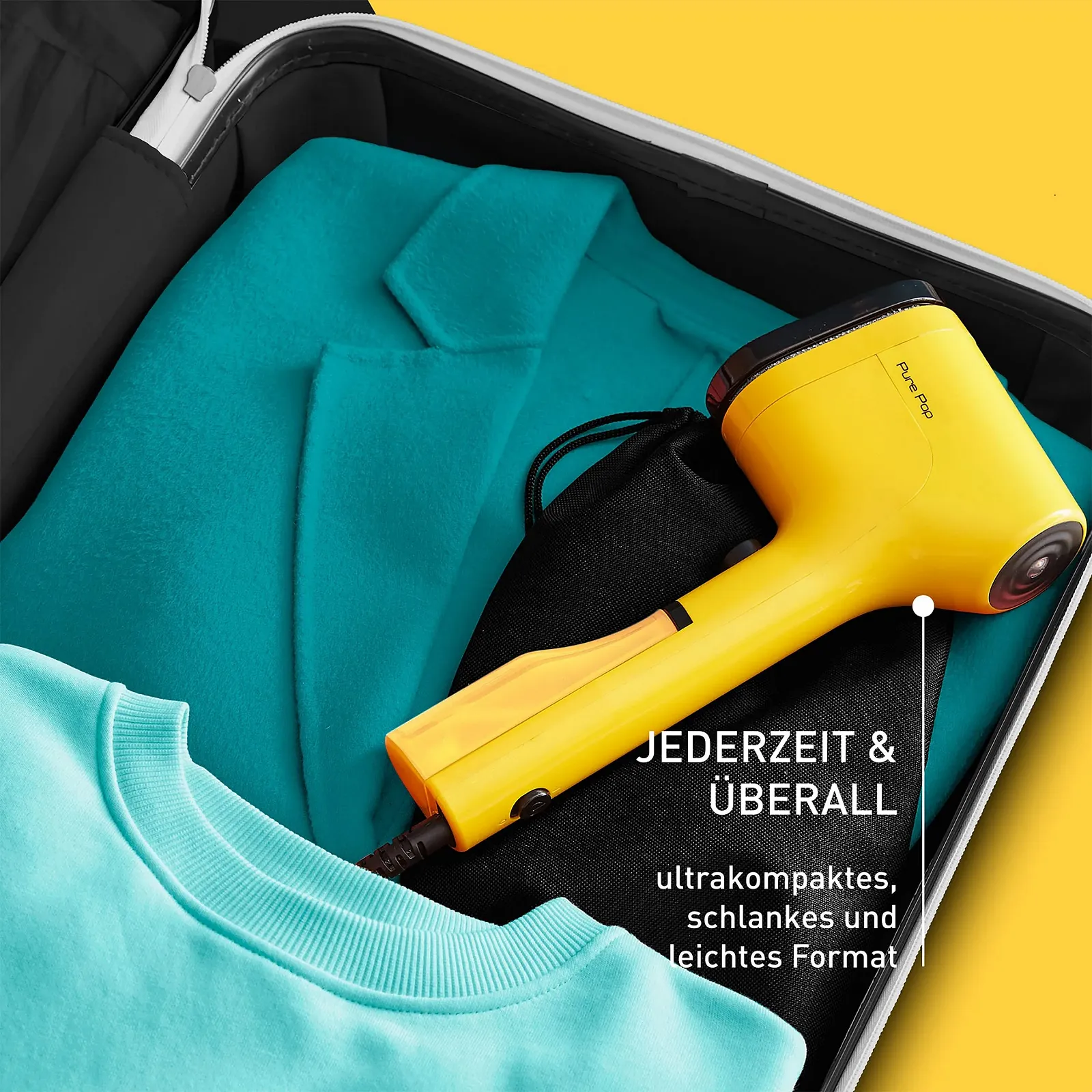 Щетка-отпариватель Tefal Pure Pop DT2026 1300 Вт 70 мл 20 г/мин Yellow/Black, фото №7