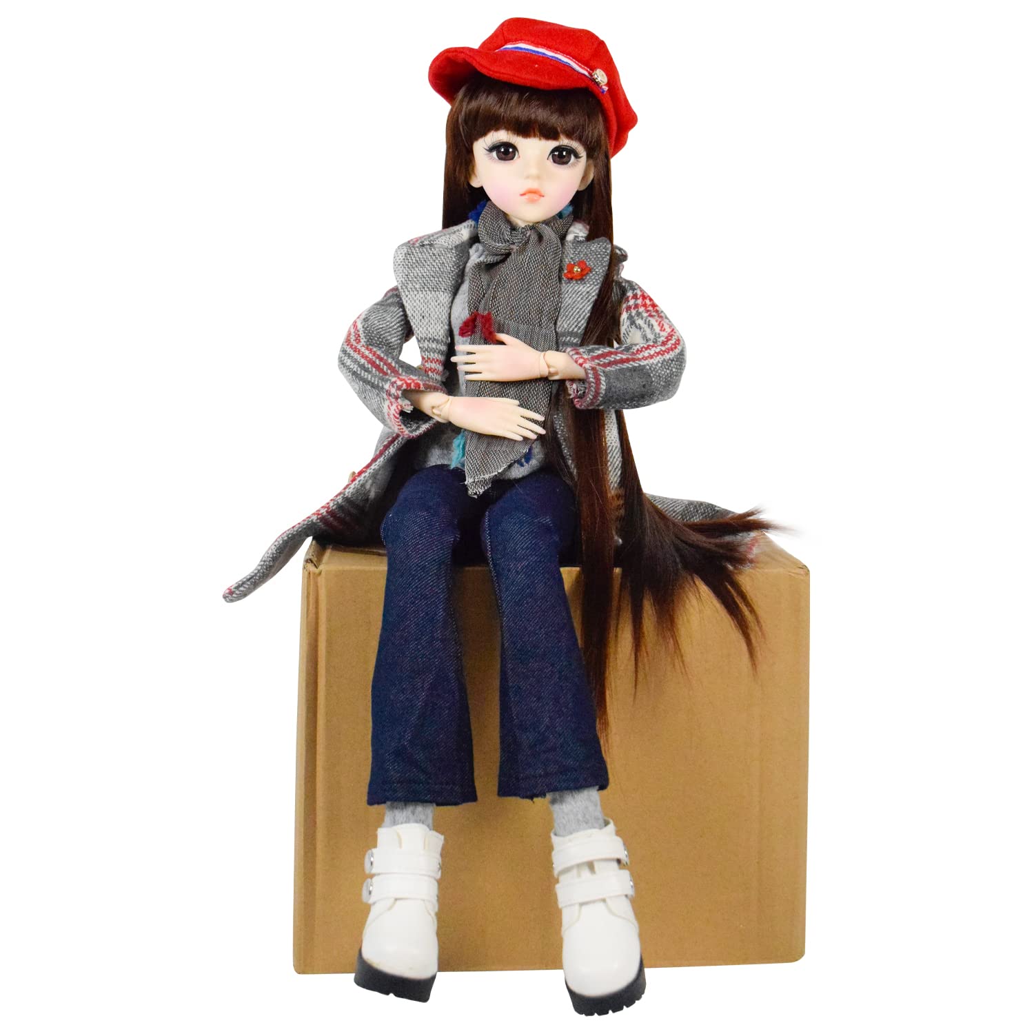 Кукла EVA BJD 1/3 Ball Mechanical Jointed Doll с Полным Набором Одежда Обувь Волосы Носки Брюки Аксессуары Высота 24 Дюйма (Phyllis), фото №3