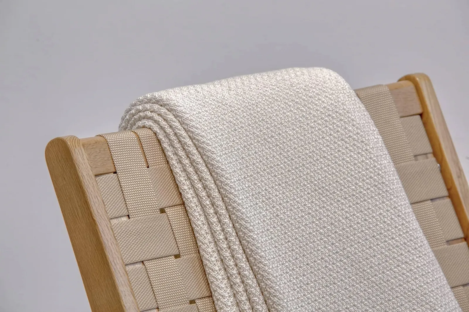 Одеяло nielsen HOME Jaron Вязаное 150 x 200 см Кремово-белое 100% Хлопок Ёлочка, фото №4