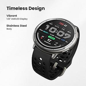 Смарт-годинник AMAZFIT Active 2 44 мм, GPS, Чорний Силікон synthetic.ua - Фото 1