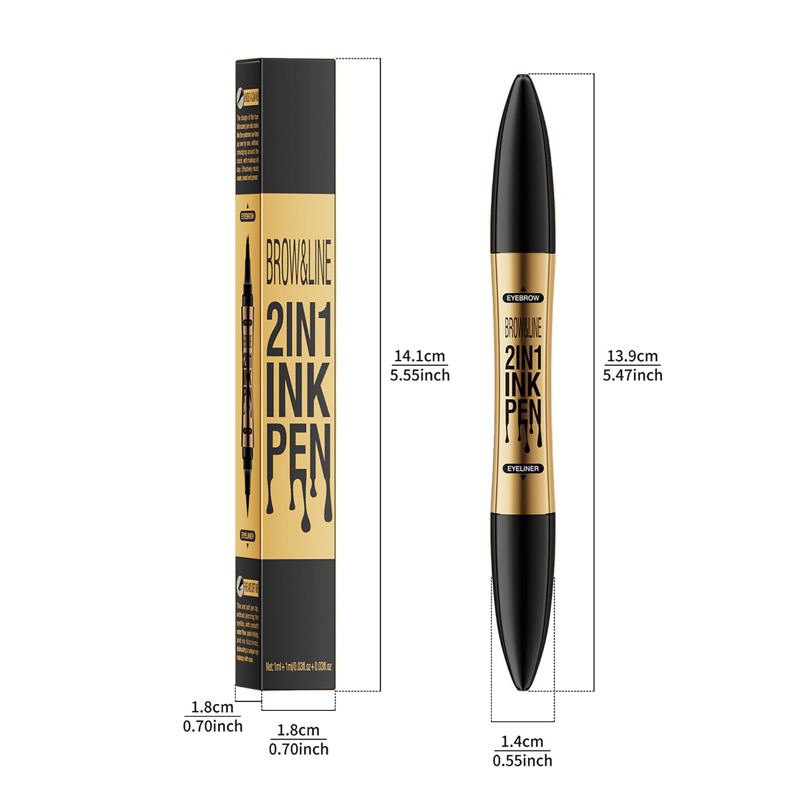 Олівець Augenbrauenstift 2-в-1 2024 Upgrade 3D-Microblading 4 Гілки з стрижнем EYE LINER сірий Один розмір, фото №4