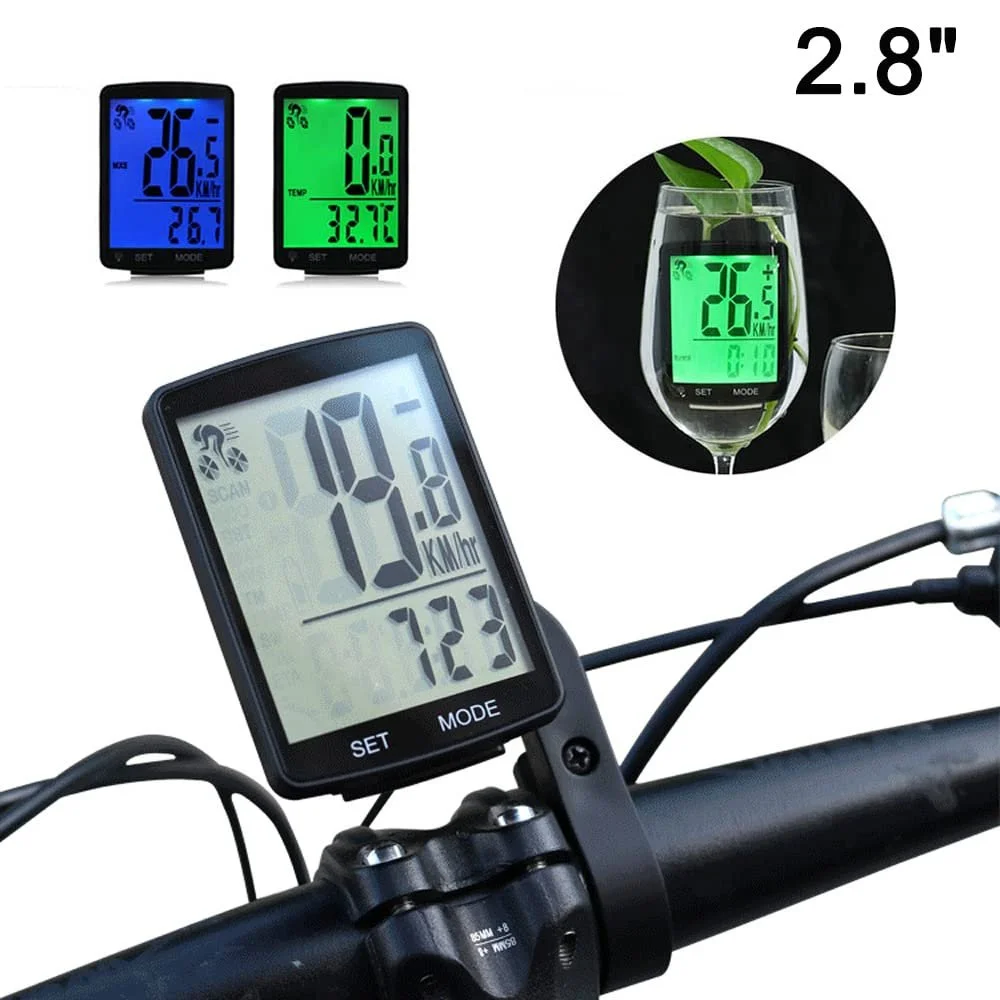 Велокомпьютер Wireless Green LCD Backlight 20 Functions 3 Inch, фото №4