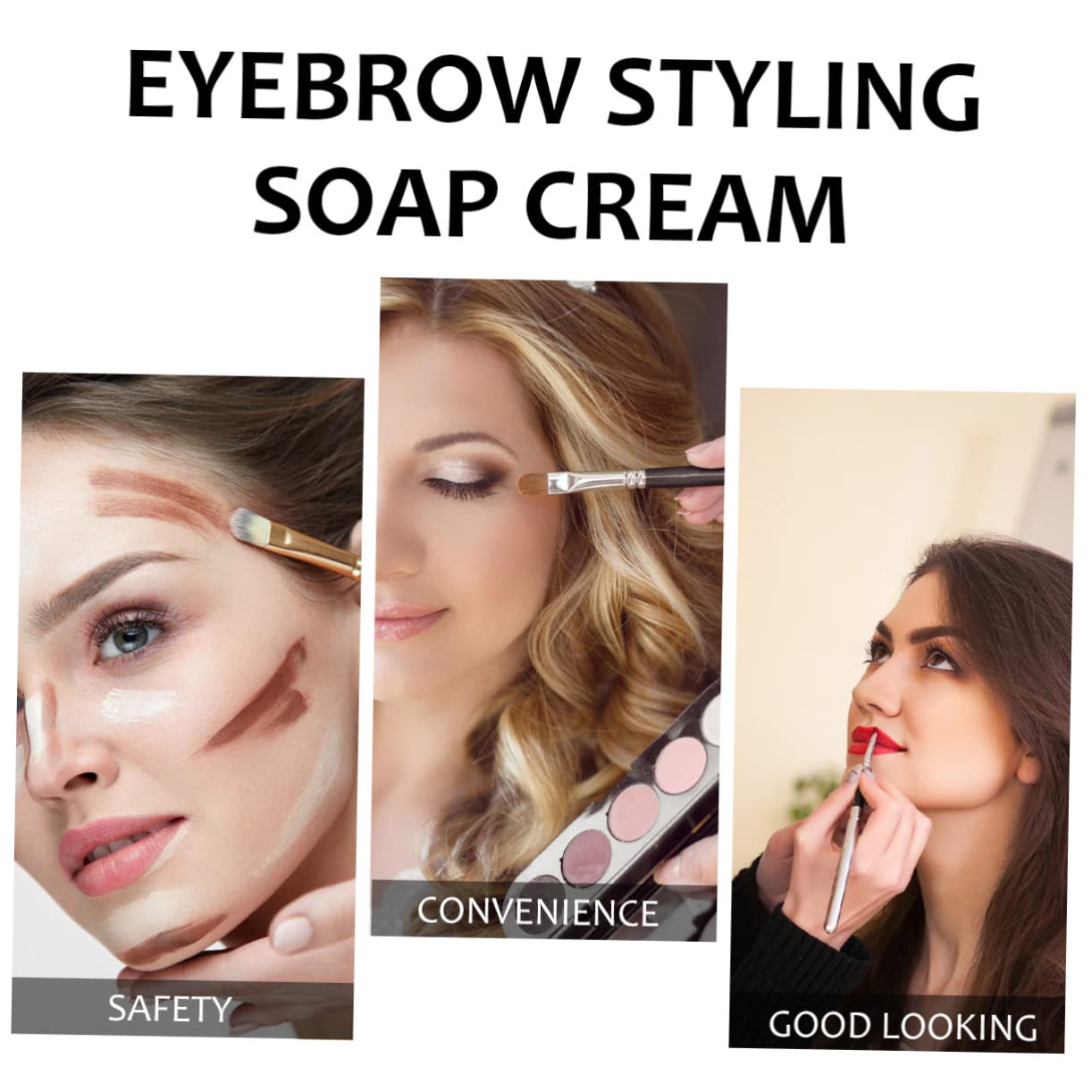 Набір Healvian 2x Eyebrow Styling Cream Eyebrow Soap Eyebrow Wax Eyebrow Pomade Soap Eyebrow Makeup, фото №7