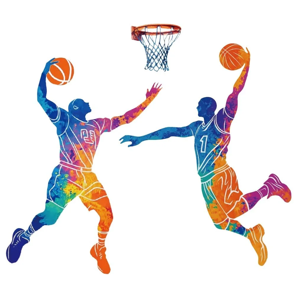 Наклейка на стіну SUPERDANT Basketball Player Watercolour, фото №3