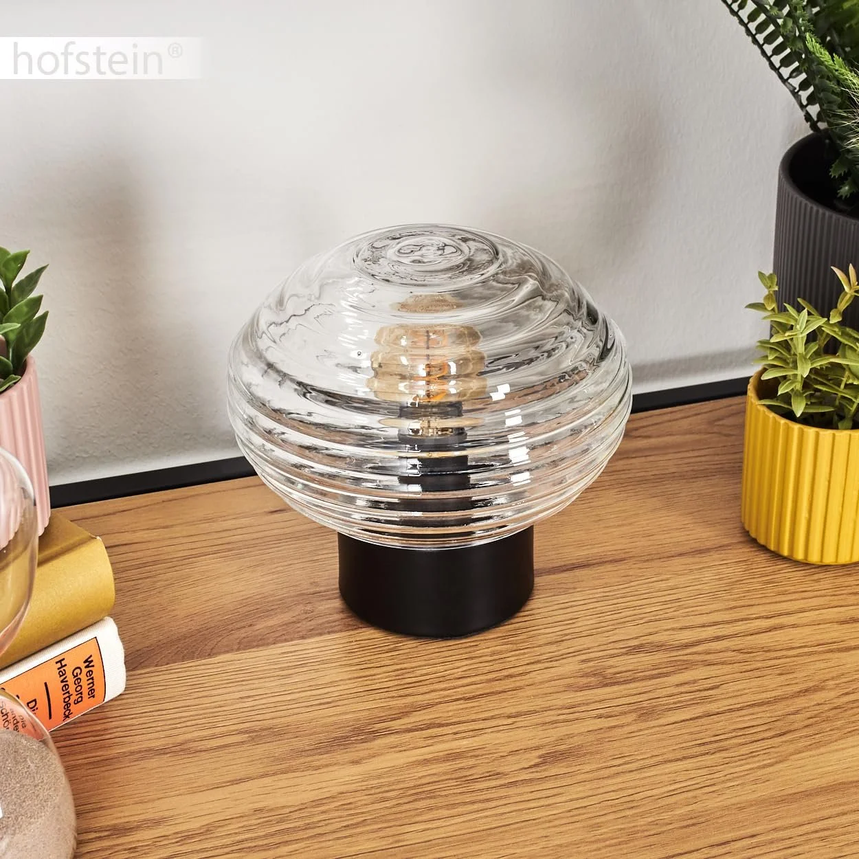 Настільна лампа Gualtar E14 15.5 см Чорна/Прозора, фото №3