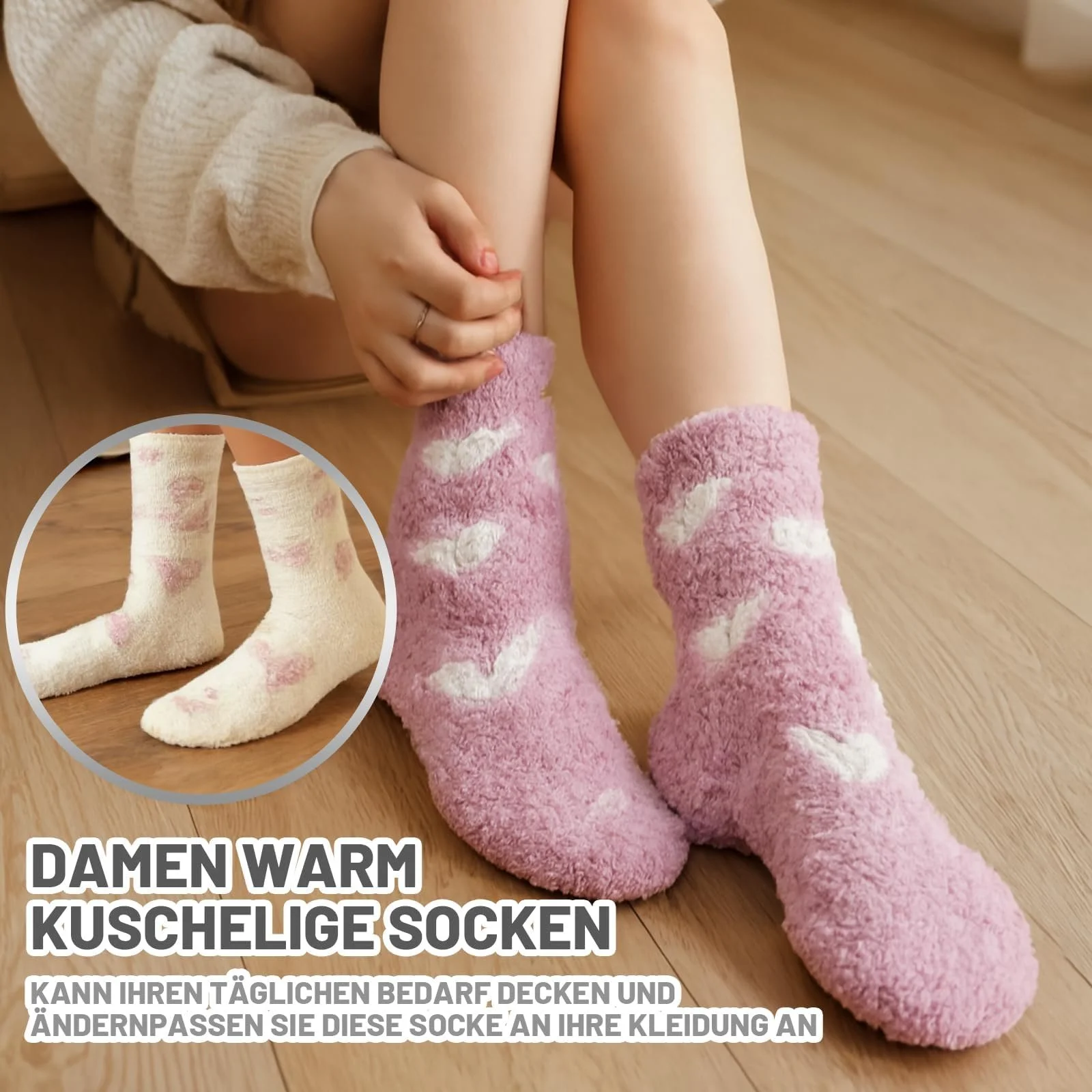 Пухнасті шкарпетки Жіночі 36-40, шкарпетки для сну, 4 пари, фото №4