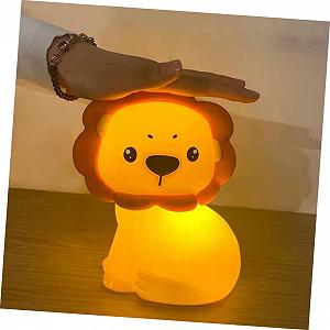 Светильник ibasenice Silikon 2 штуки Пат-лампа Ночник Лев synthetic.ua - Фото 1