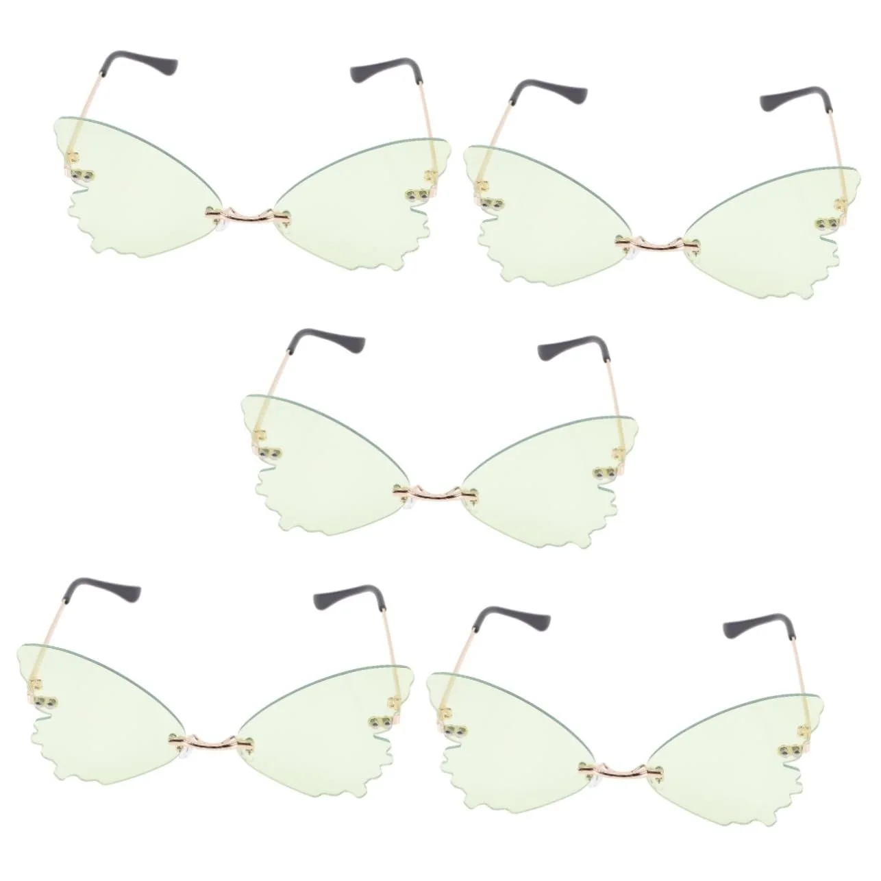 Сонцезахисні окуляри без оправи PACKOVE Набір з 5 шт. Різнокольорові лінзи, фото №1