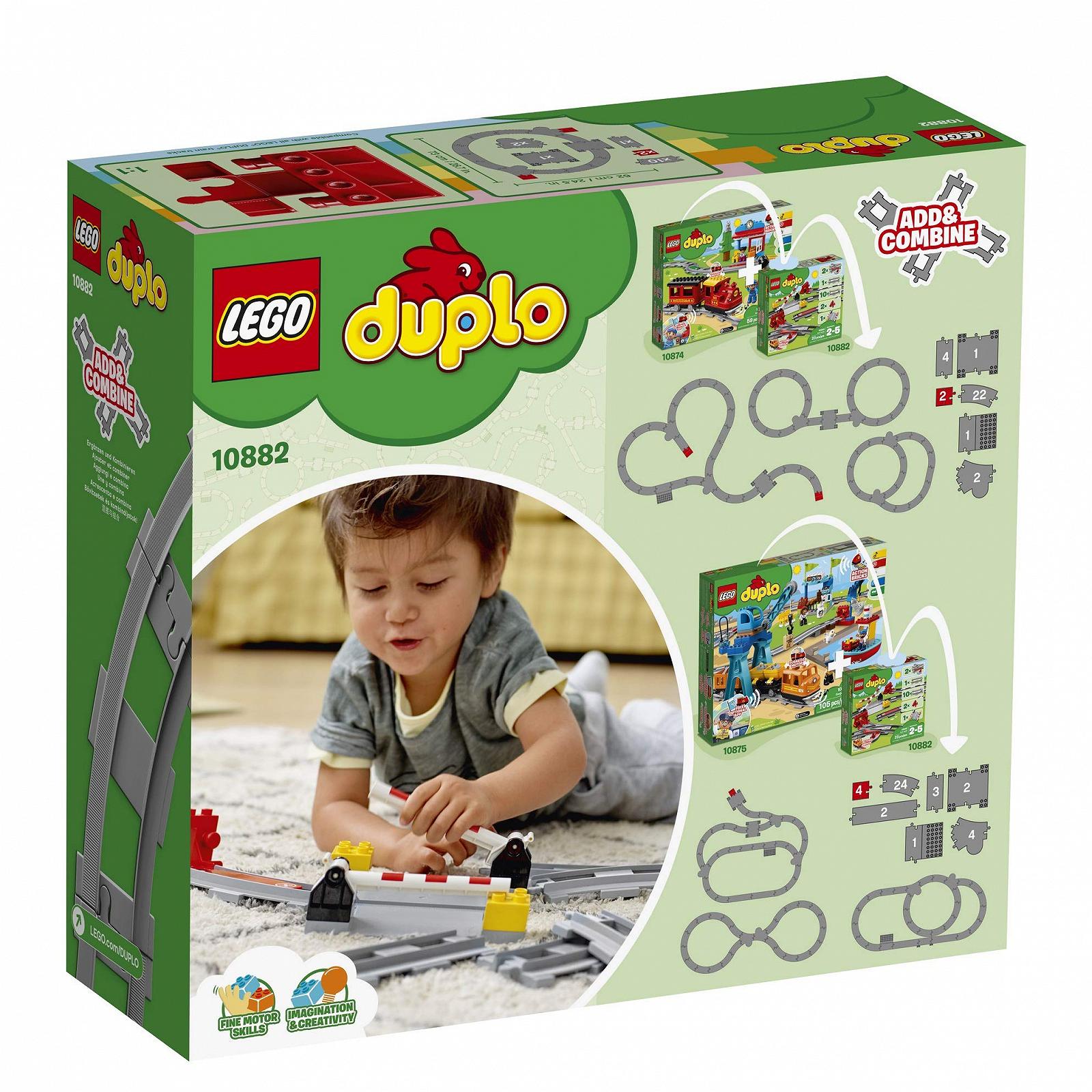 Lego Duplo 2er Set 10872 Залізничний міст та колії + 10882 Залізничні колії, фото №5