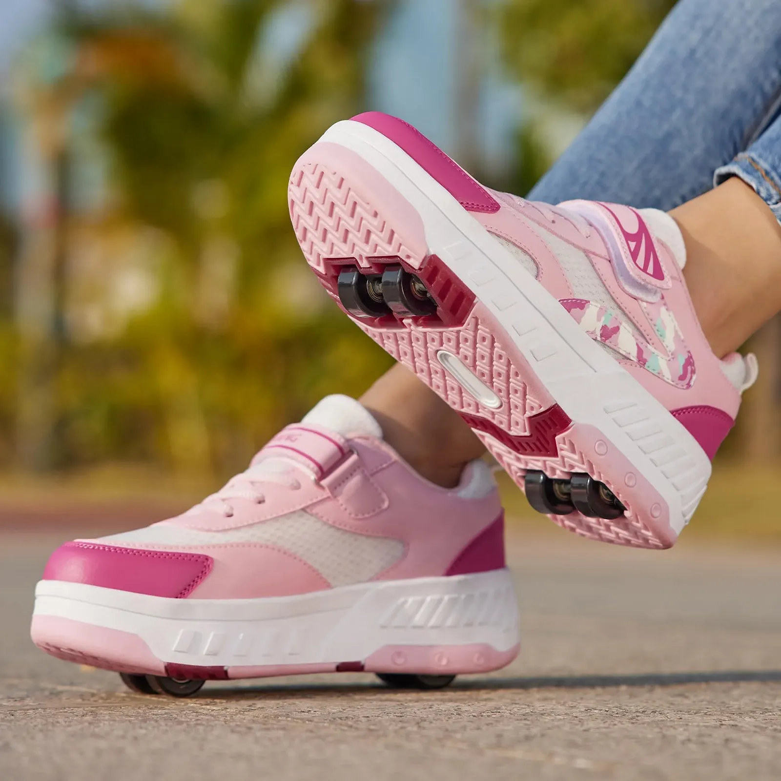 Кросівки на коліщатках дівчаток дитячі, фото №3