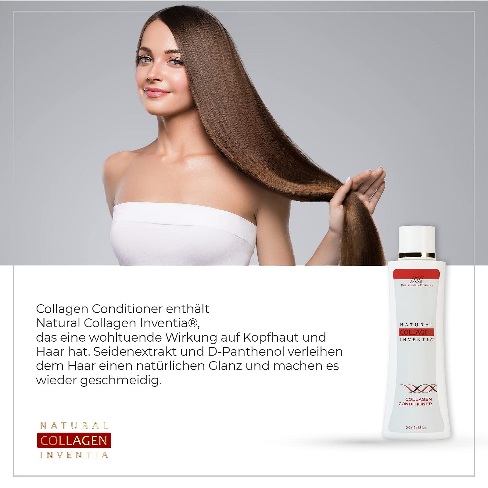 Кондиционер Natural Collagen Inventia Коллаген для волос 200 мл Шёлковый экстракт D-пантенол, фото №4