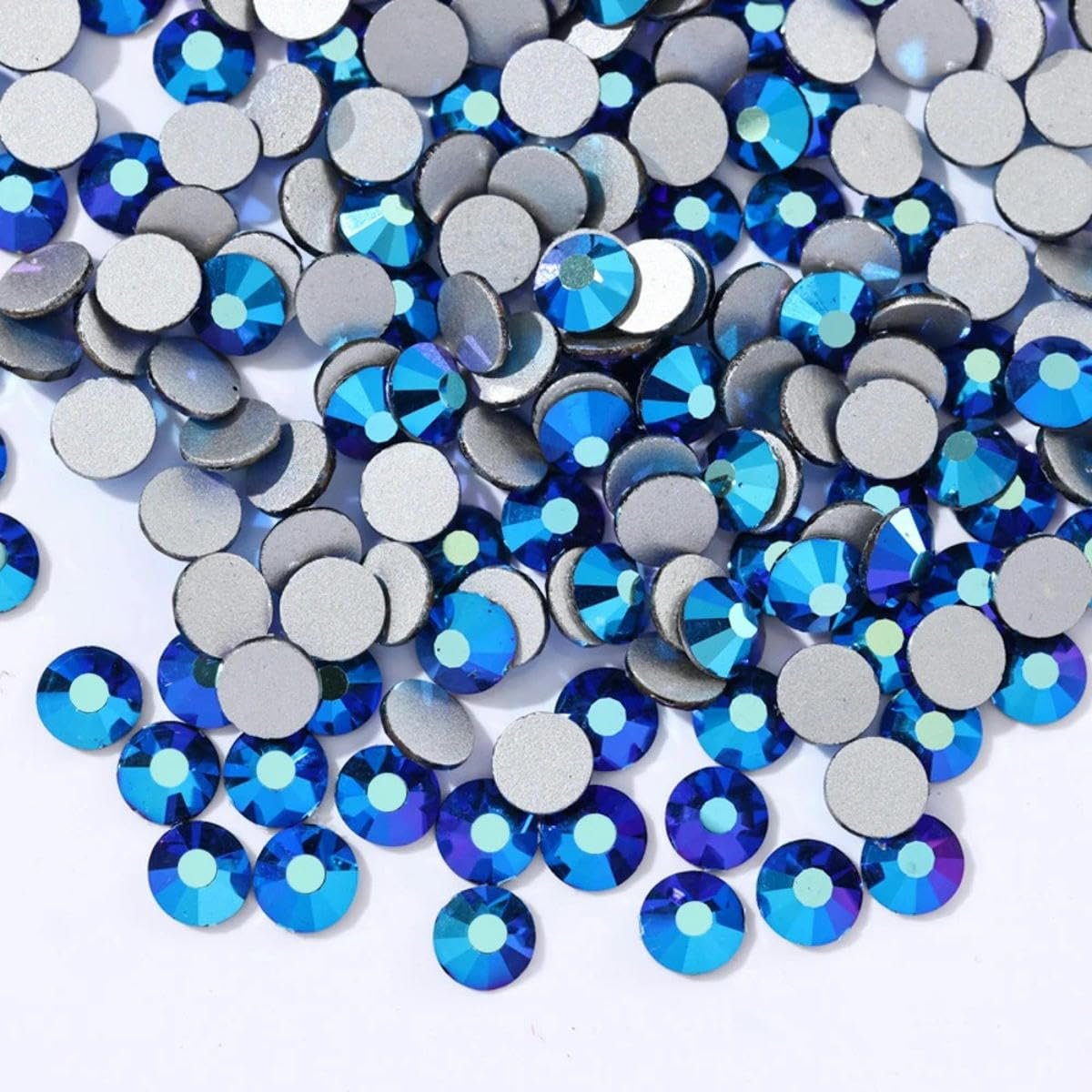 Стрази Сині з плоским дном розмір 8, 1140 штук, фото №1 Стрази Сині з плоским дном розмір 8, 1140 штук, фото №1