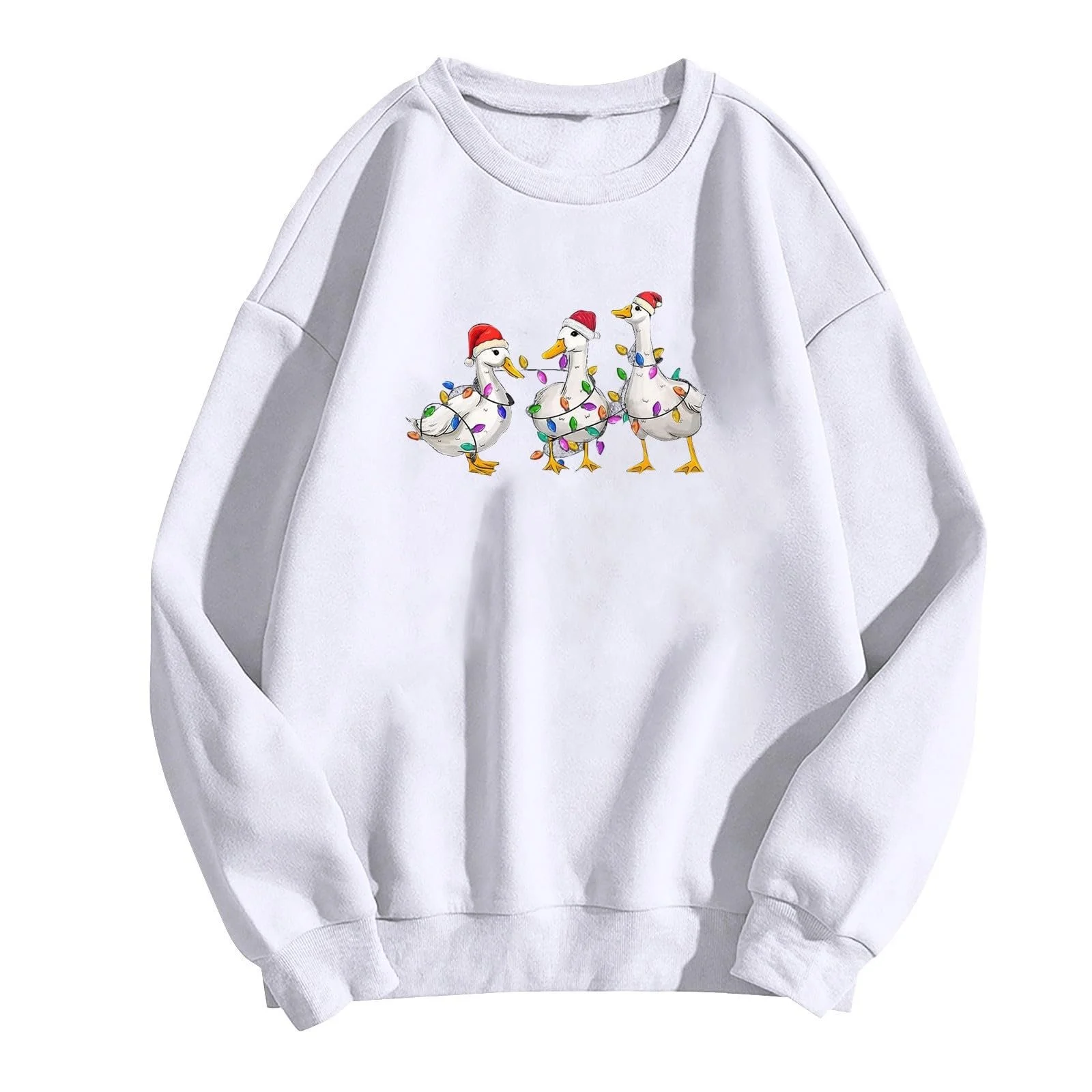 Рождественский Женский Свитшот Уютный Пуловер Повседневный Осенний Модный Свитшот с Принтом Спортивный Свитшот для Женщин, фото №1
