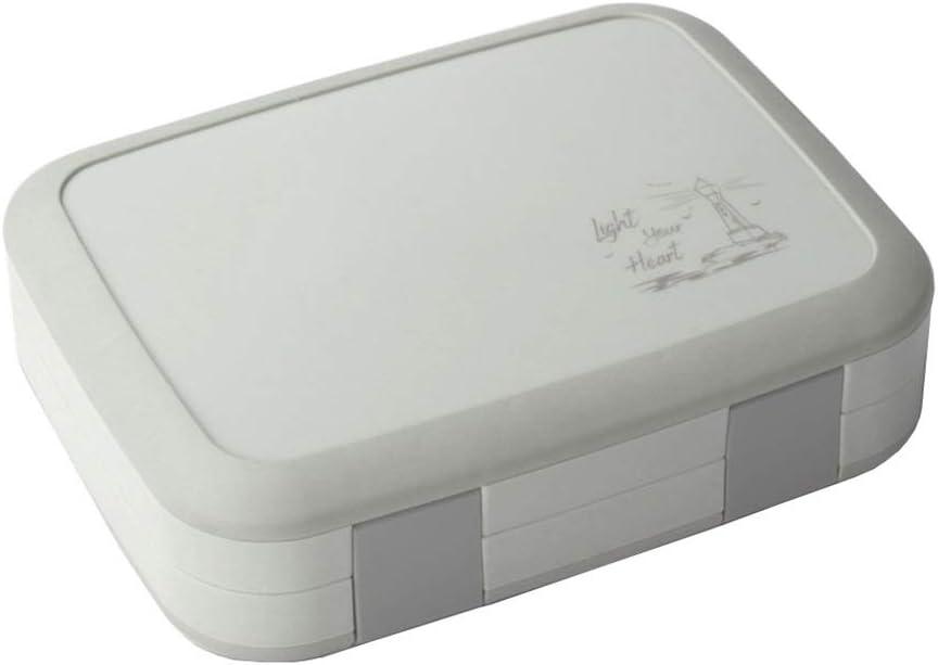 Качественный ланч-бокс на 5 герметичных секций Light 920 мл серый, фото №3