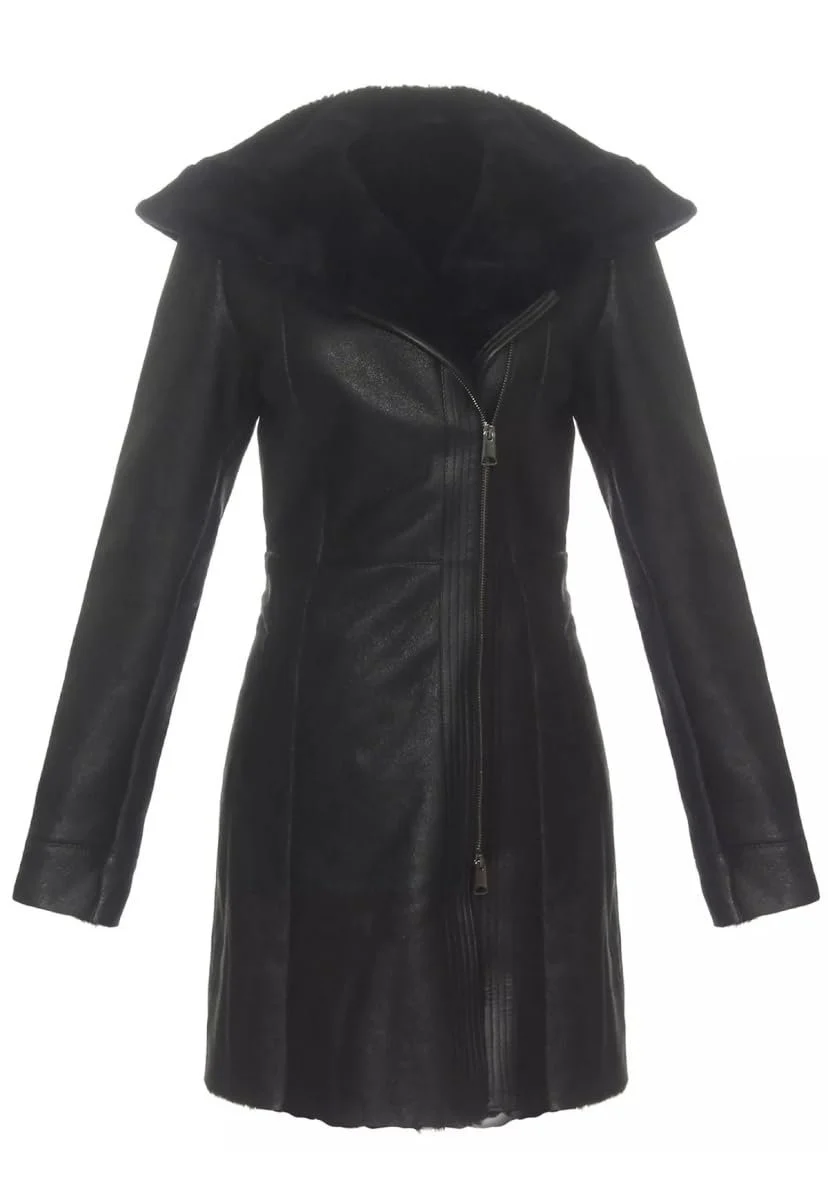 Пальто из овчины Hollert Kate Женское зимнее кожаное пальто, фото №1 Пальто из овчины Hollert Kate Женское зимнее кожаное пальто, фото №1