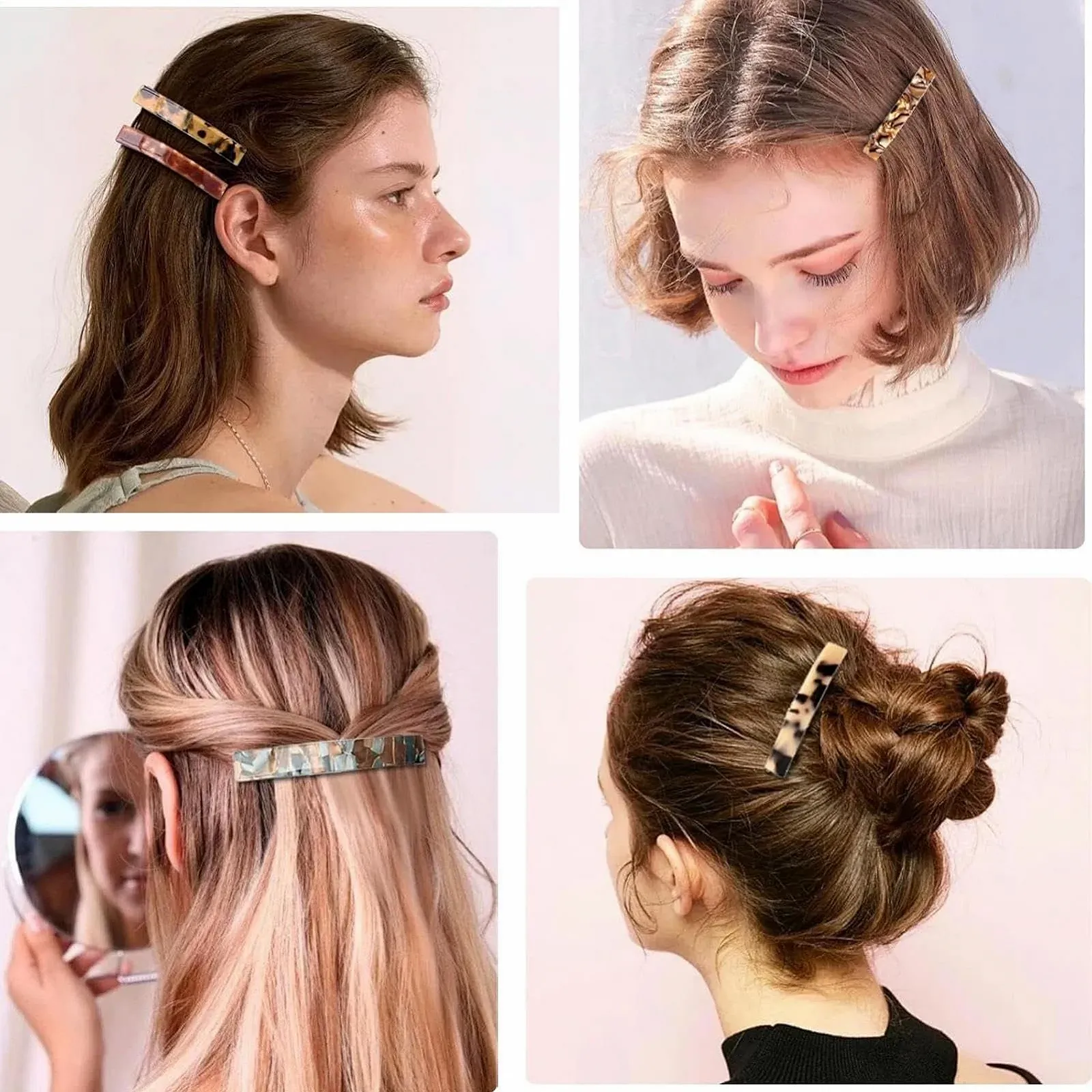 Заколки Barrettes, 6 шт. Заколки для густых волос для женщин, клипсы под черепаху с нескользящим держателем, для ежедневного использования, фото №5