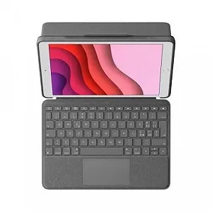 Клавіатура з чохлом Logitech Combo Touch для iPad 7, 8, 9 покоління / 10.2 "/ Smart Connector / Підсвітка / Сіра - Фото 1