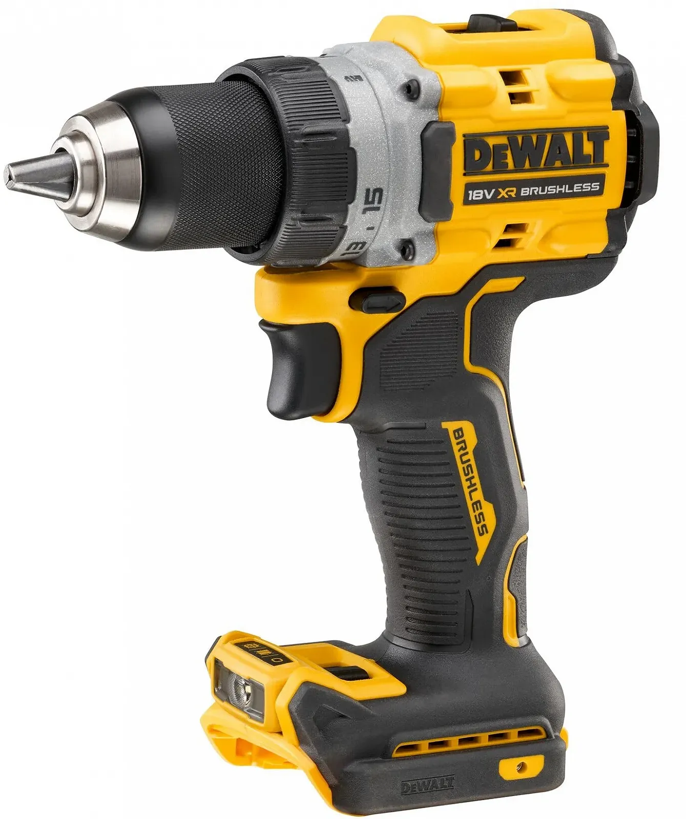 Дрель-шуруповерт аккумуляторная бесщеточная Dewalt DCD800NT Черно-желтая, фото №1 Дрель-шуруповерт аккумуляторная бесщеточная Dewalt DCD800NT Черно-желтая, фото №1