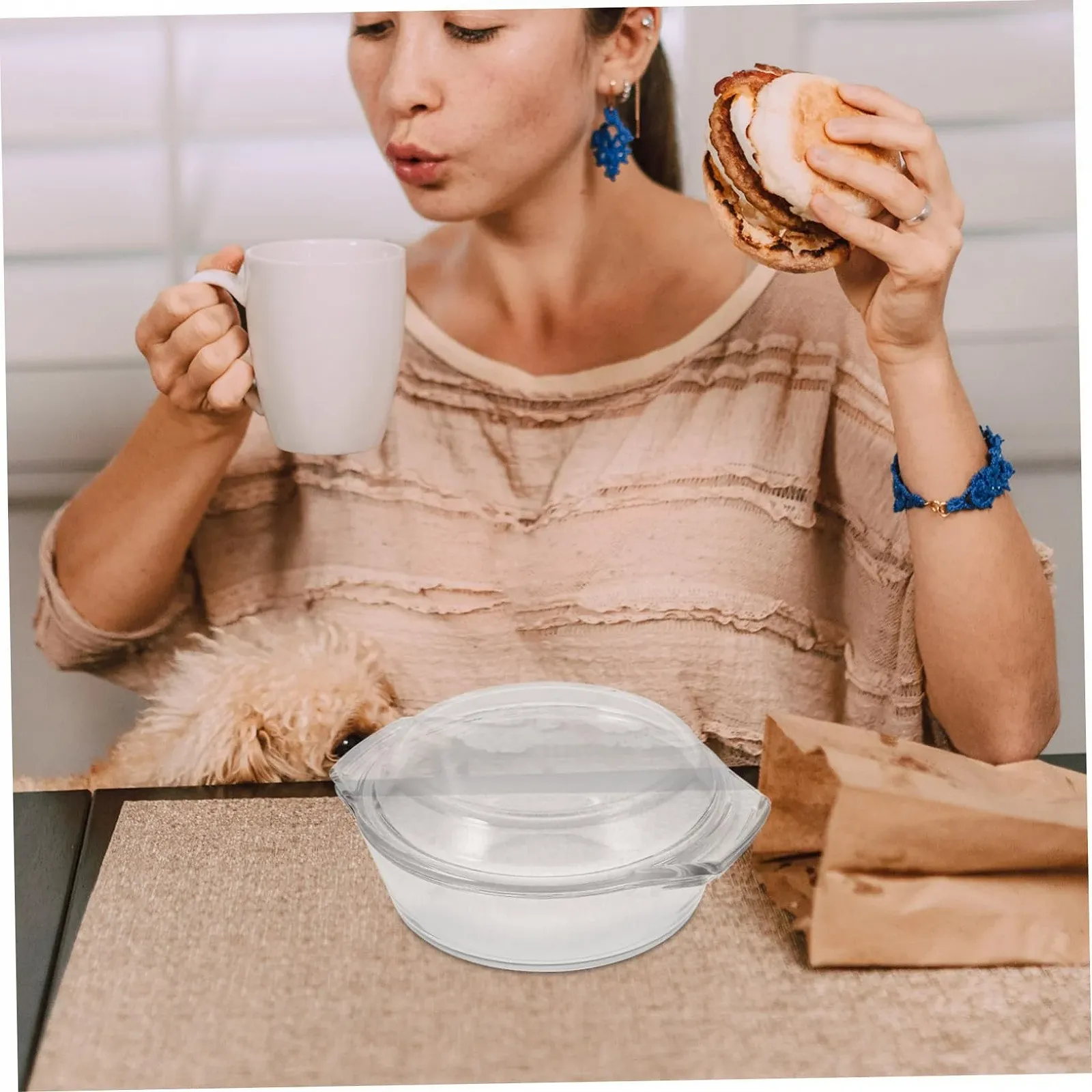 Форма для запікання Термостійка з кришкою та ручками Скляна, фото №6 Форма для запікання Термостійка з кришкою та ручками Скляна, фото №6