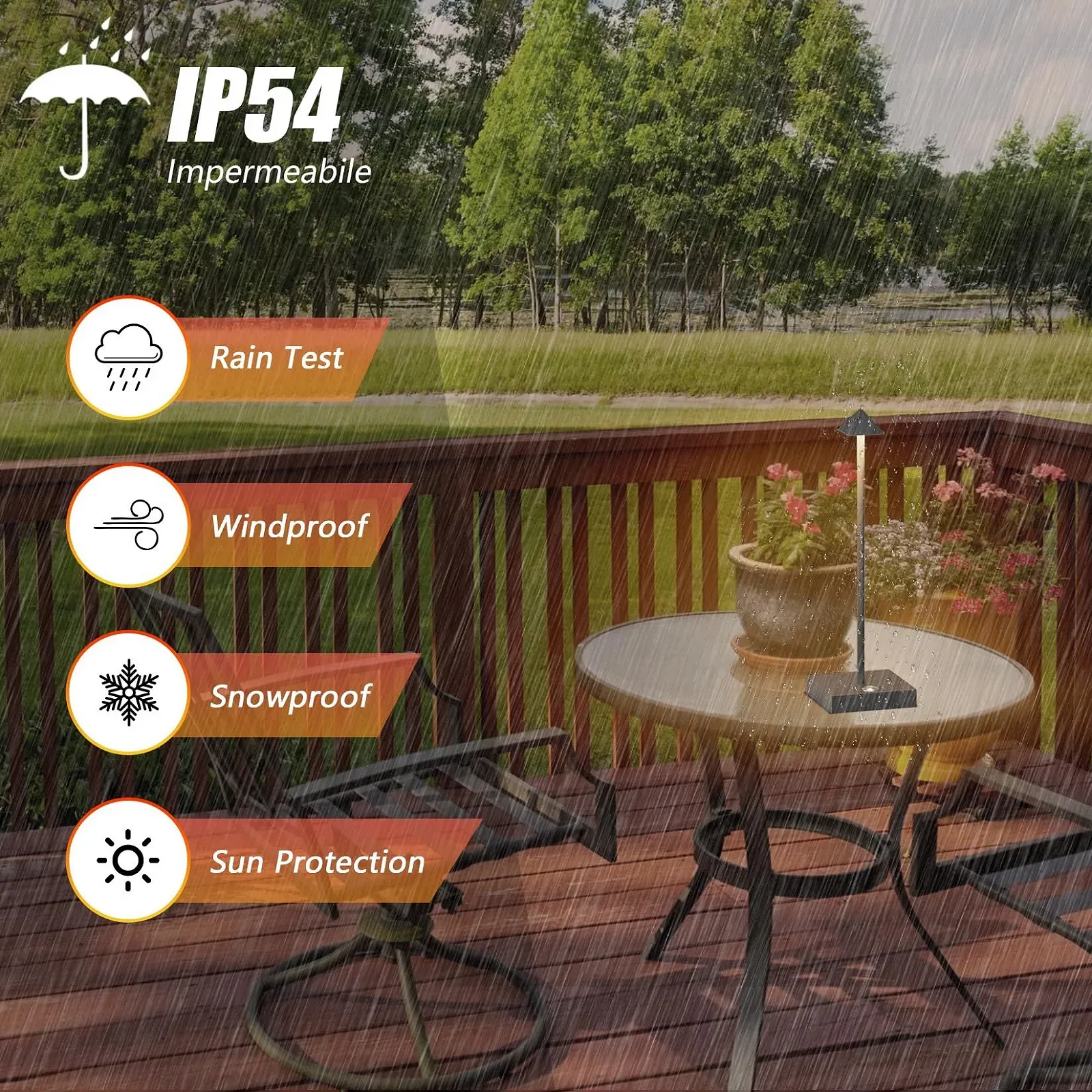 Настільна лампа Aipsun 2 шт. LED Dimmable Battery USB-C IP54 Anthracite, фото №4