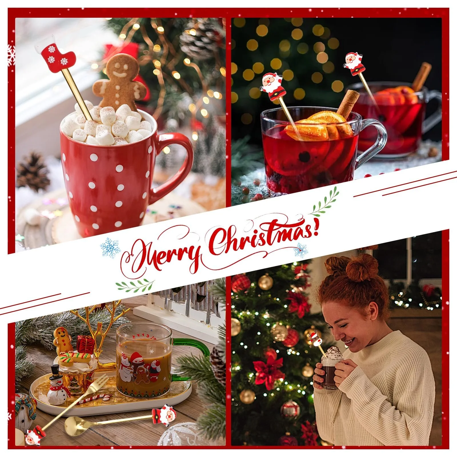 Набір з 12 різдвяних ложок і виделок, фото №5