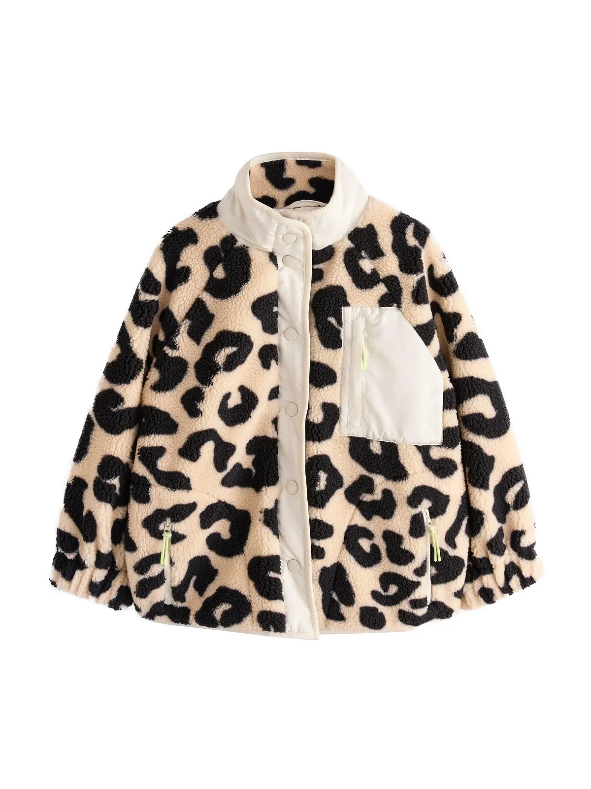 Флисовая куртка для девочки NEXT Borg на пуговицах, фото №1