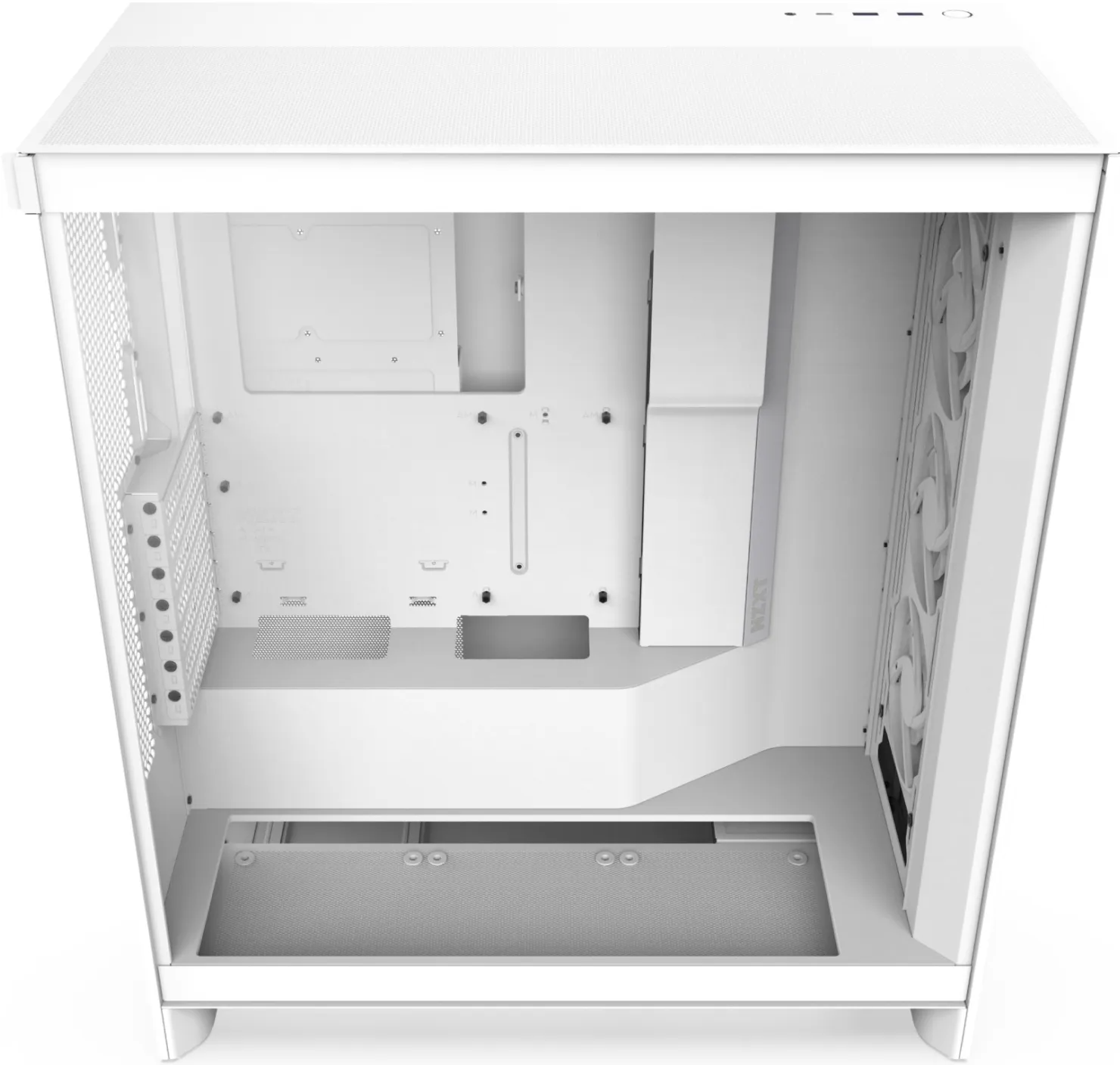 Корпус NZXT H7 Flow RGB / без БЖ / Midi-Tower / 3x120mm RGB Fan / Max GPU 410mm / Білий, фото №3