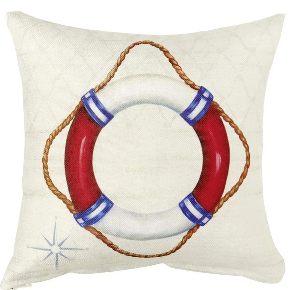 Плед Osters Muschel-Sammler-Shop М'який плед + 2 подушки Рятувальний круг Ласкаво просимо на борт, фото №3