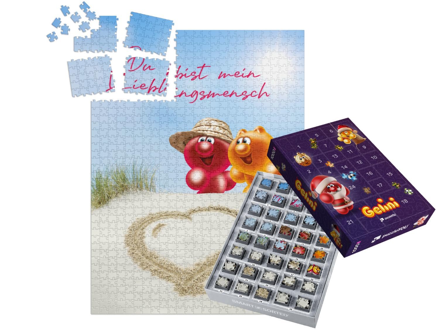 Пазл-адвент-календарь puzzleYOU Gelini Lieblingsmensch 1000 элементов, фото №1