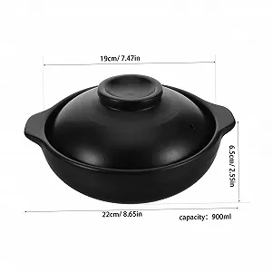 Керамический горшок для запекания китайский глиняный жаропрочный для открытого огня synthetic.ua - Фото 1