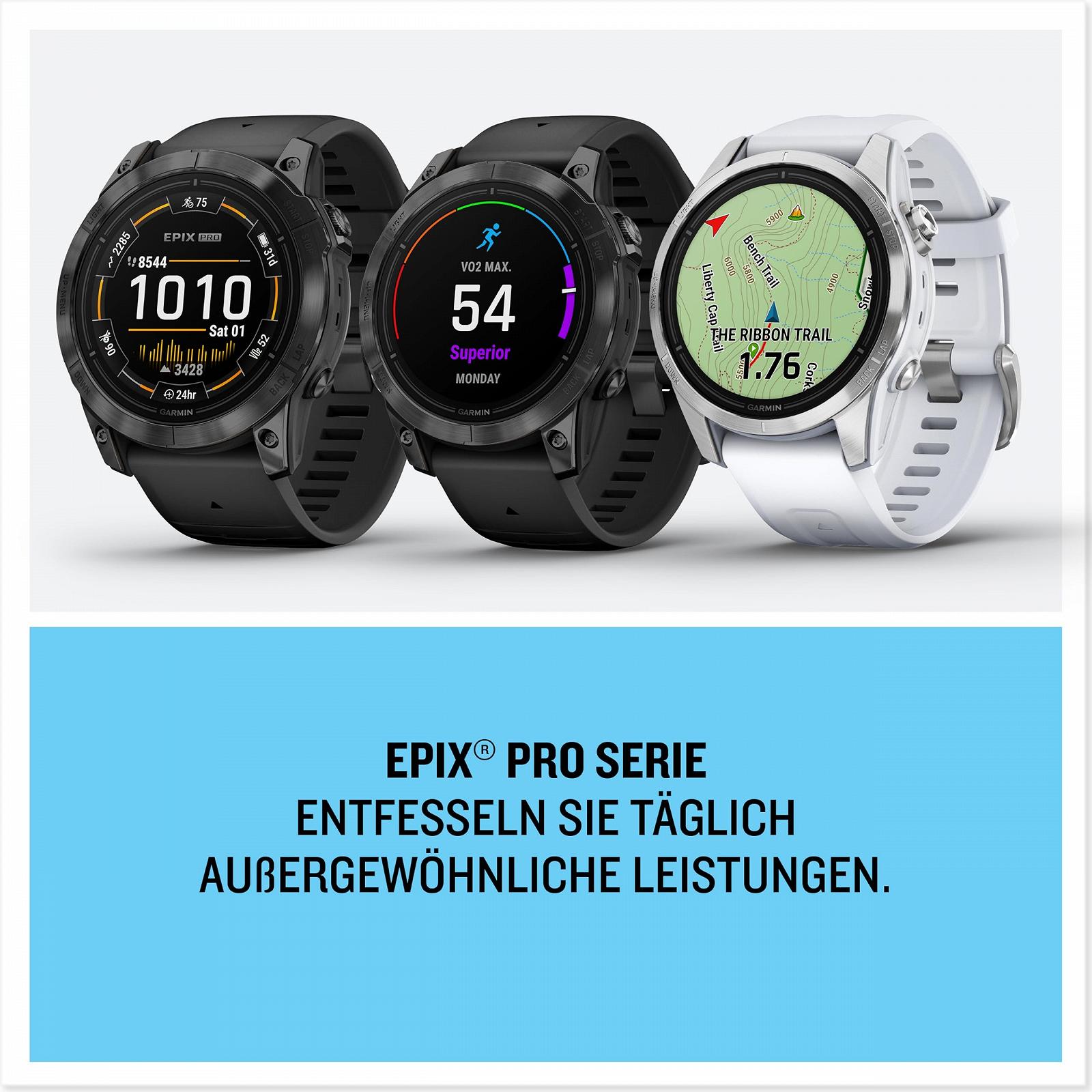 Смарт-годинник Мультиспортивний GPS Garmin epix Pro 51 мм AMOLED 1.4 дюйма, фото №7