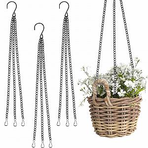 Ланцюжки для підвішування NUOOO металеві 16 дюймів набір з 3 шт. чорні - Фото 1