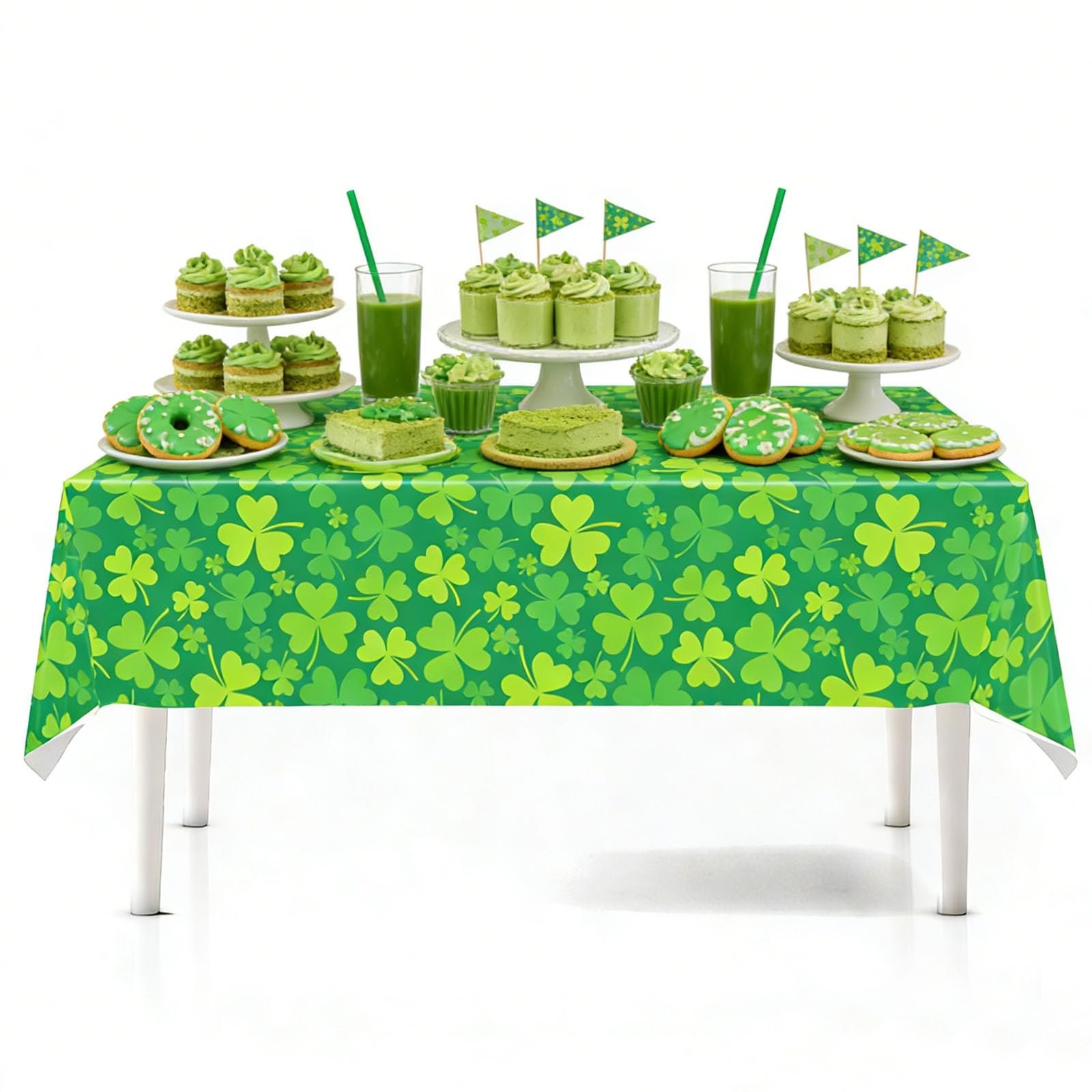 Скатертина St Patricks Day Shamrock Зелена 137 x 274 см, фото №3
