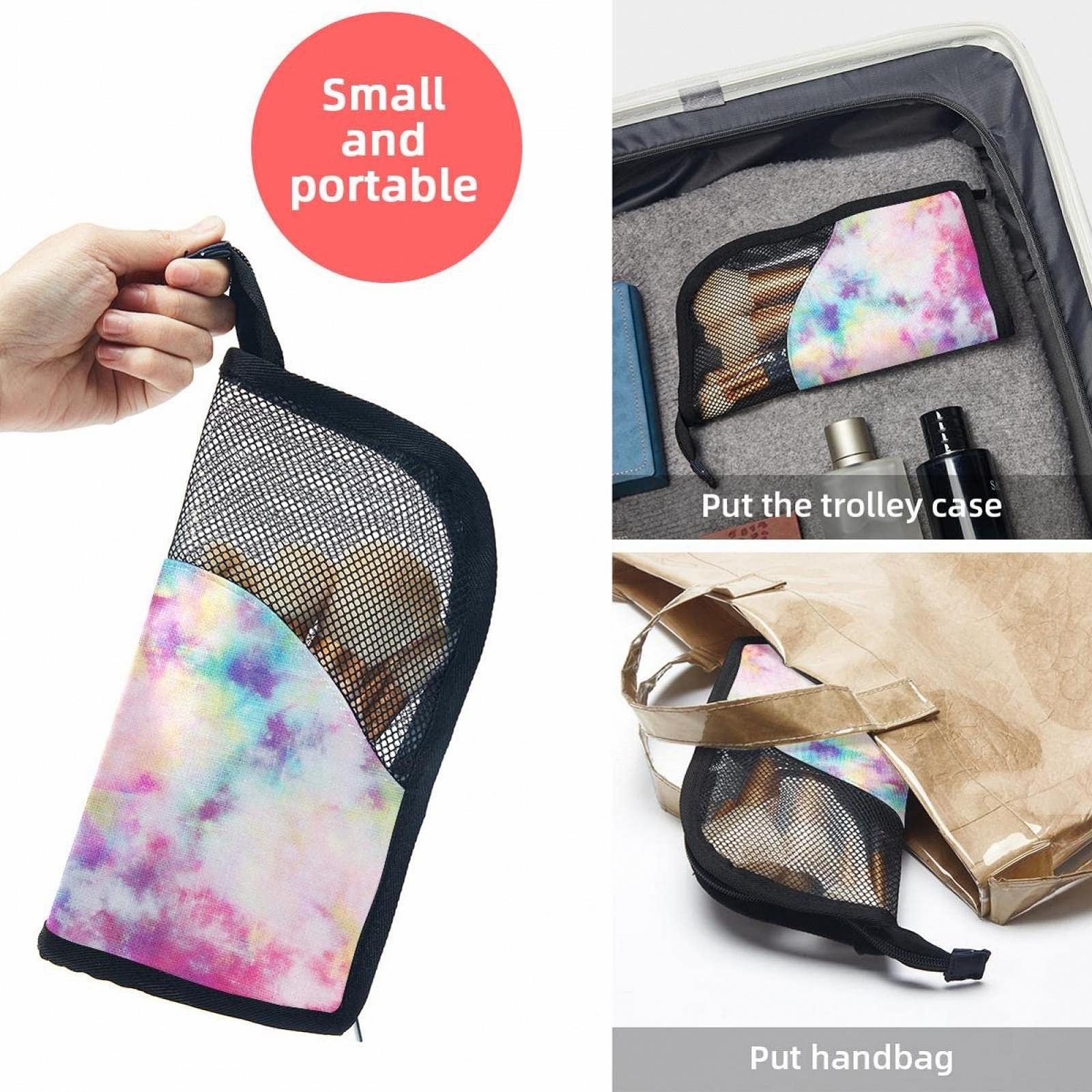 Набор кистей для макияжа с органайзером, 12 шт, абстрактный фон tie dye, фото №5