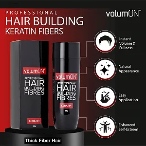 Волокна для волос VOLUMON Keratin, 28 г x2, Светло-коричневый synthetic.ua - Фото 1