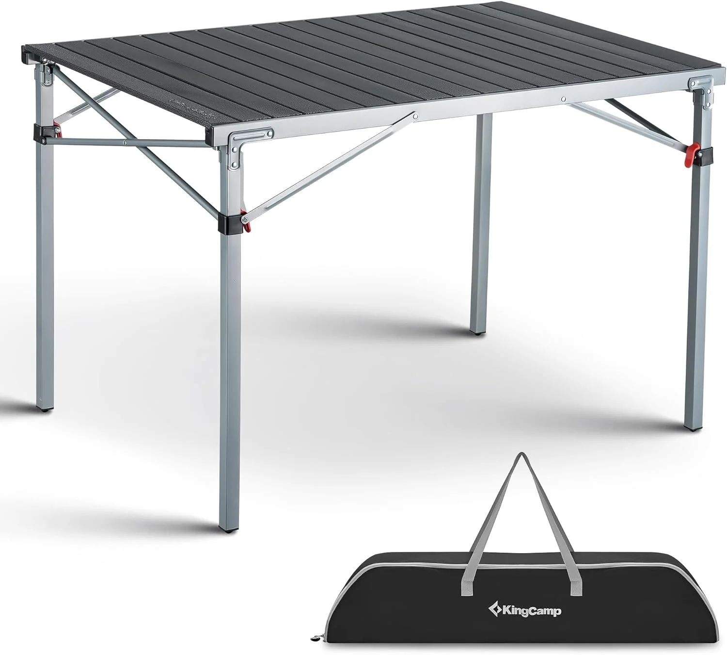 Складаний кемпінговий стіл KingCamp KC3866 Silver Black, фото №1