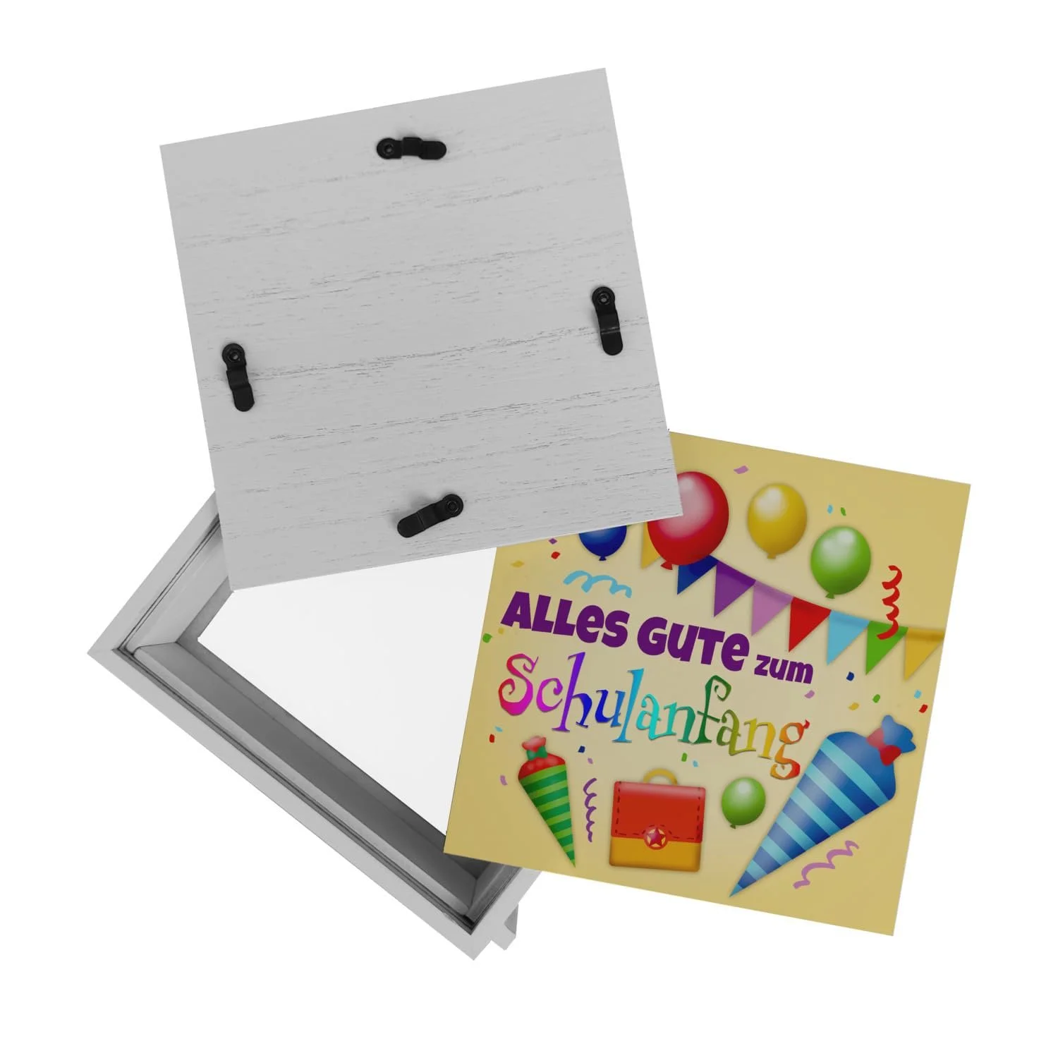 Скарбничка-рамка Alles Gute zum Schulanfang дерев'яна до початку школи, фото №8