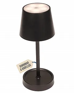 Настільна лампа Out of the blue LED 26 x 10.5 см, пластикова, 3 рівні яскравості, з USB-кабелем та акумулятором, чорна - Фото 1