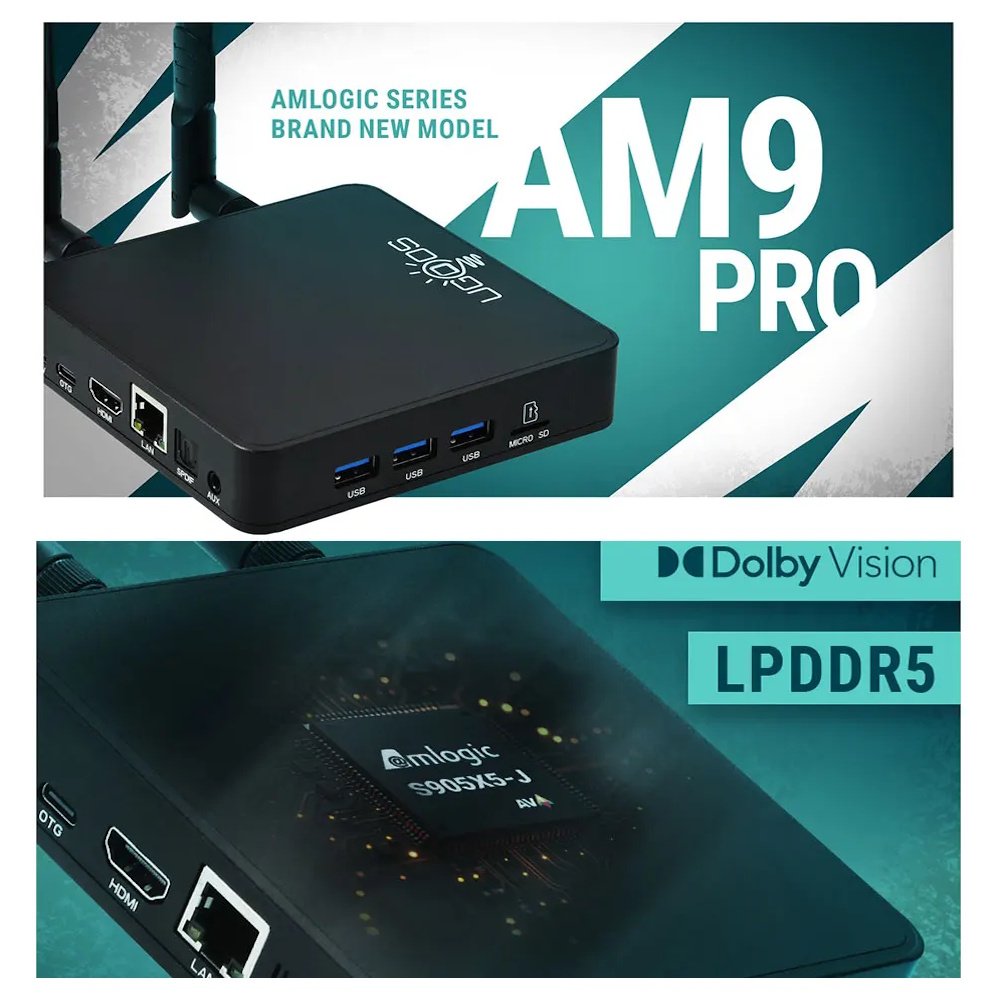 Медиаплеер Ugoos AM9 PRO Amlogic S905X5-J 4/64 WIFI6 AIPQ AISR Dolby Vision, фото №2 Медиаплеер Ugoos AM9 PRO Amlogic S905X5-J 4/64 WIFI6 AIPQ AISR Dolby Vision, фото №2