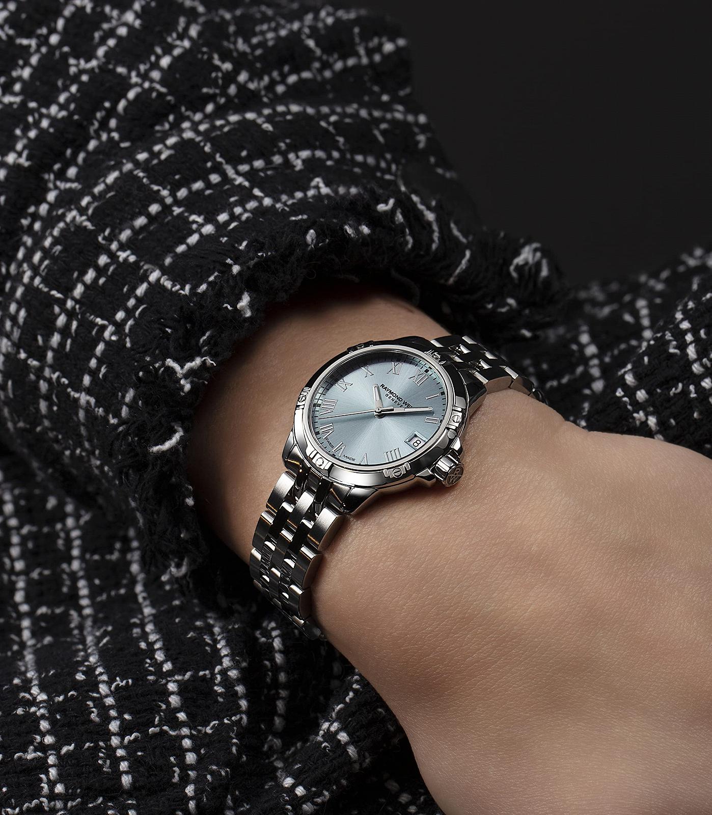 Жіночий годинник Raymond Weil Tango, 5960 -ST -00500, круглий, кварцовий, синій, 30 мм, синій, браслет, фото №5