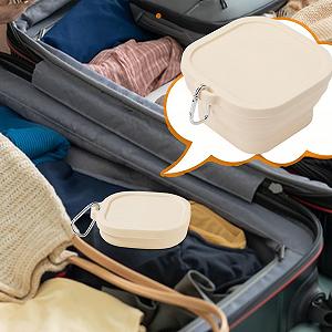 Миска Generisch Camping, силіконова, складана, квадратна, переносна з гачком для подорожей, кухні synthetic.ua - Фото 1