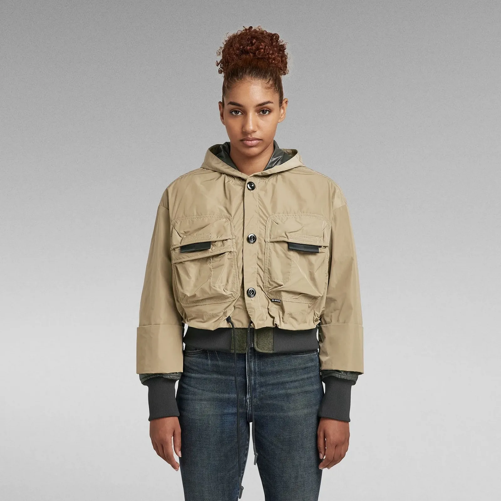 Жіноча куртка G‑Star RAW Cropped 2 in 1 Jacket - M, фото №1