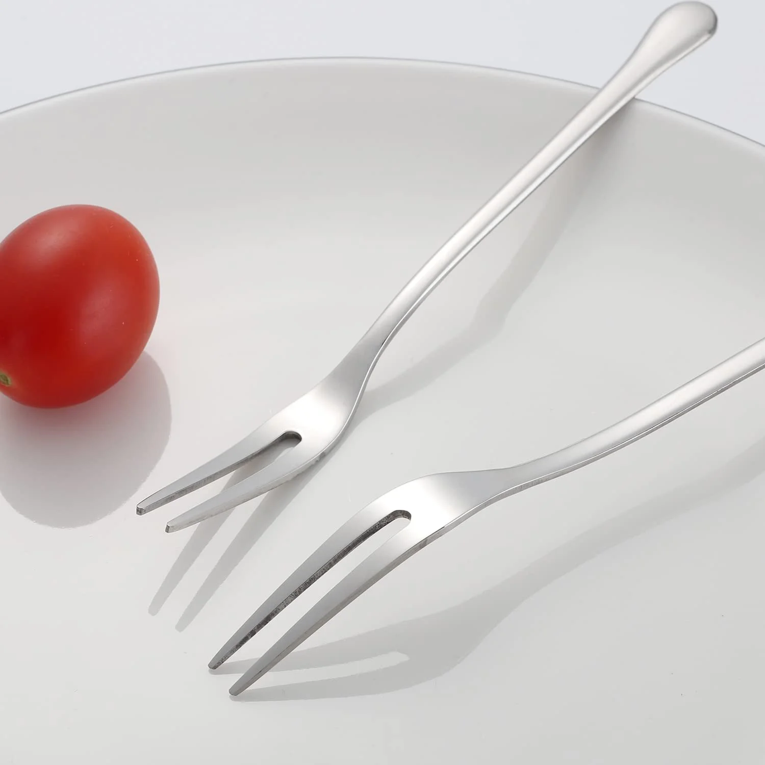 Набор фруктовых вилок и кофейных ложек из нержавеющей стали для кофейни: 6 маленьких вилок, 6 мини-ложек, дегустационные столовые приборы, ложка для чая и десерта, фото №4 Набор фруктовых вилок и кофейных ложек из нержавеющей стали для кофейни: 6 маленьких вилок, 6 мини-ложек, дегустационные столовые приборы, ложка для чая и десерта, фото №4