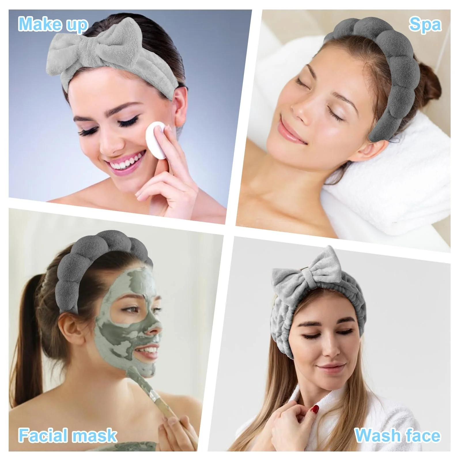 Набір обручів для волосся 4 шт, фото №3