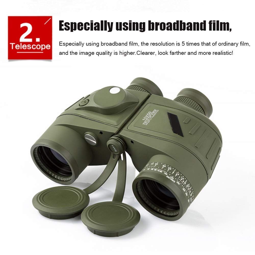 Бінокль QHYTL 10x50 Водонепроникний Анти-Фог FMC-Широкосмуговий HD, фото №2