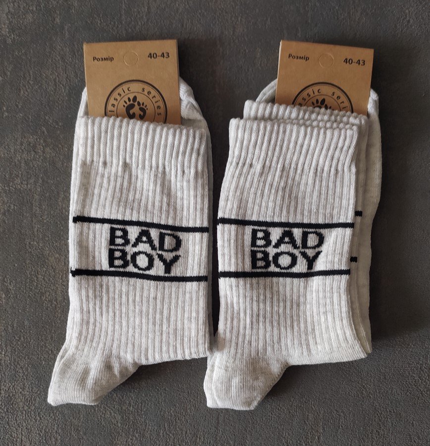 Чоловічі молодіжні шкарпетки високі демісезонні сірі 39-44 розмір, фото №1