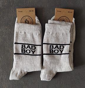 Мужские молодежные носки высокие демисезонные серые 39 - 44 размер - Фото 1